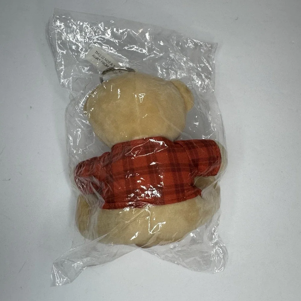 Coach Teddy Bear Stuffed Brown With A Keychain 4.5